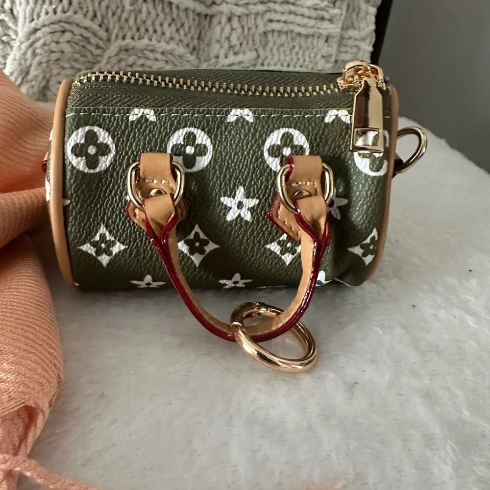 NWT Peach Scarf and  Mini Bag Charm